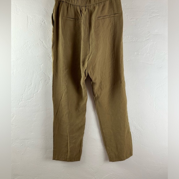 Zara baggy khaki brown pants with elastic waist and pockets - Picture 3 of 7